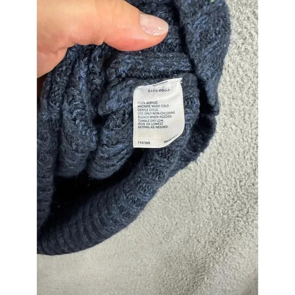 st. johns bay sweater dress womens large blue short sleeve v neck‎ pullover knit - Picture 5 of 6